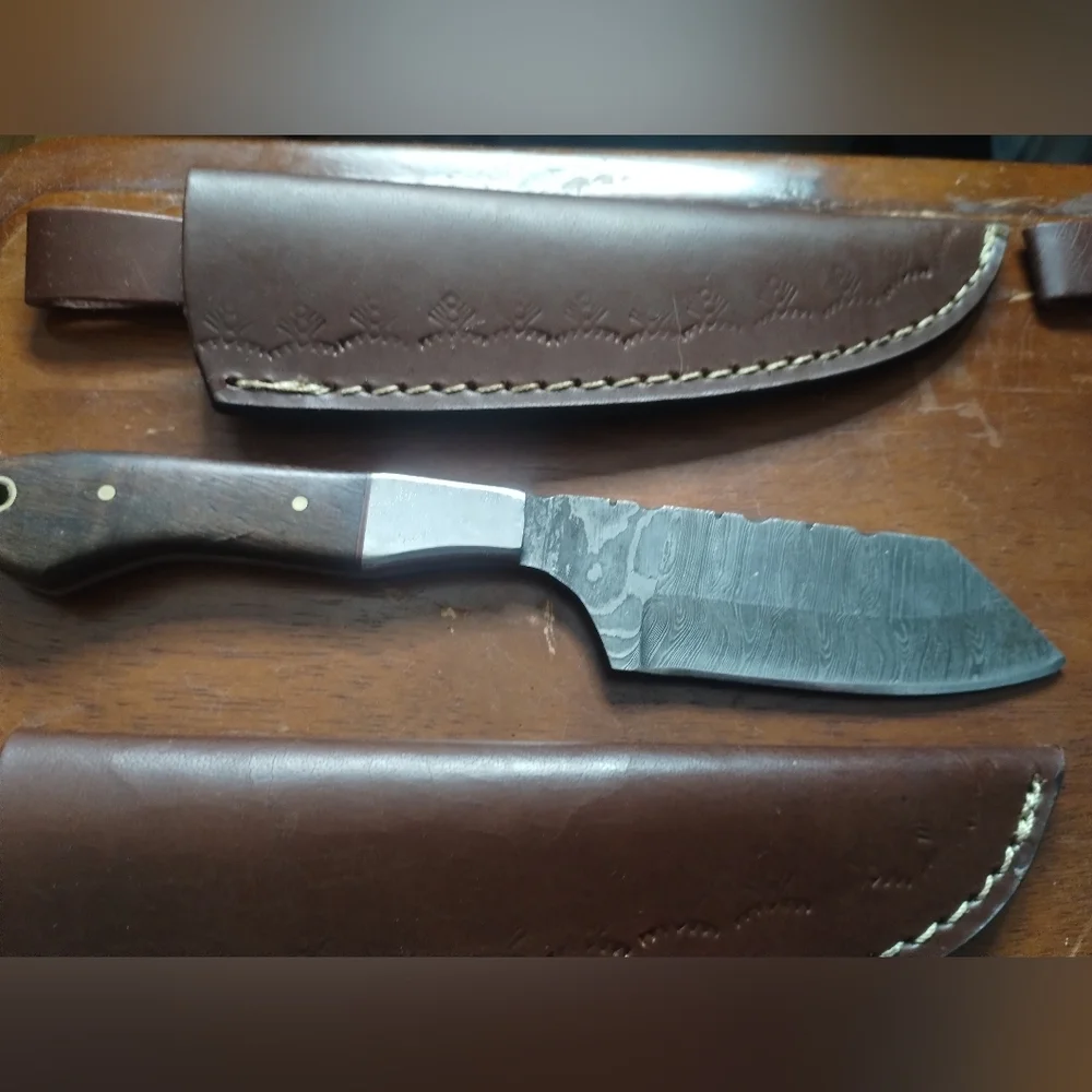 New Reseller Wholesale Lot Damascus Steel Hunting Knives Blade Sheath - Picture 8 of 13